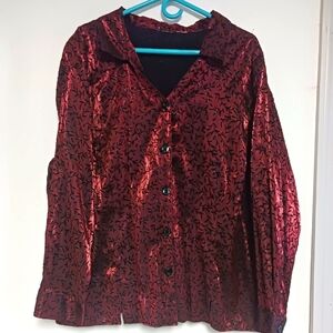 Chico's Red Button-Up Blouse